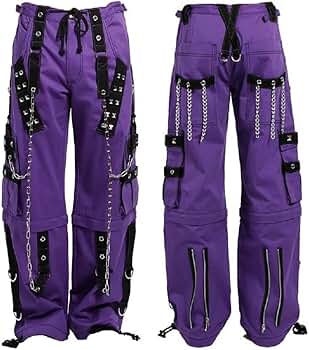 パンツ AFFIX affix panel pants deep purple M AXXD Purple Elastic Waist Pants For Men Solid Casual